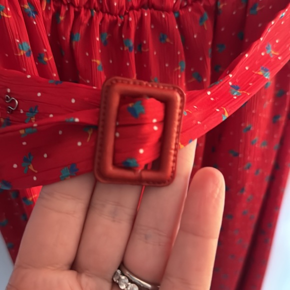 Vintage!  Items California Floral Belted Dress Size 14/M-L - Picture 4 of 14